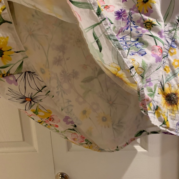 🌼 Talbots Plus Cream Floral Cotton Top – 2X - Pre-Owned🌼 - Picture 8 of 11